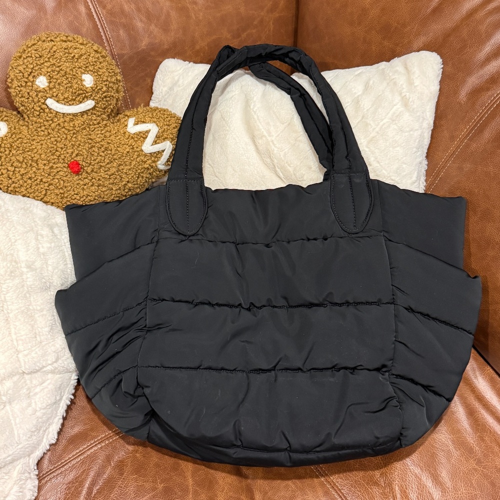 Banana Republic Puffer Tote Bag Puffy Quilted Large Small Travel Carryon Purse